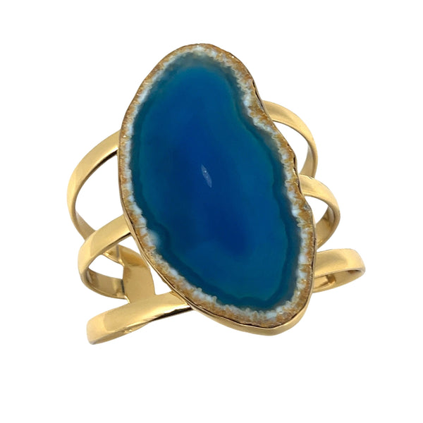 charles albert Alchemia Blue Agate Slice Multi-Band Cuff 45% Off - Discontinued Items