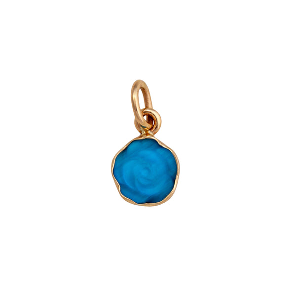 charles albert Alchemia Blue Fiber Optic Rose Charm Pendant Alchemia Pendants