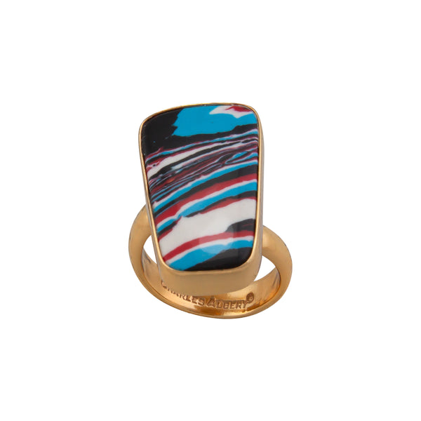 Charles Albert Alchemia Blue Fordite Adjustable Ring Alchemia Rings