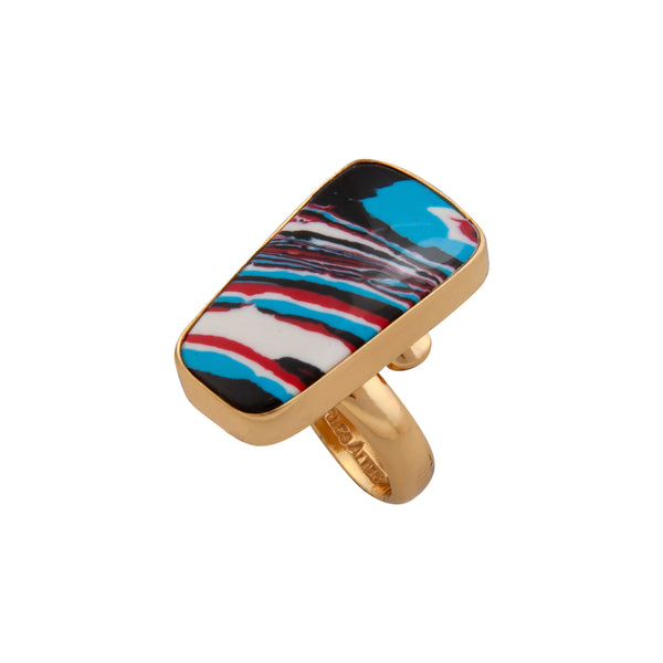 Charles Albert Alchemia Blue Fordite Adjustable Ring Alchemia Rings