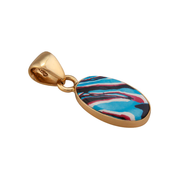 Charles Albert Alchemia Blue Fordite Oval Pendant Alchemia Pendants