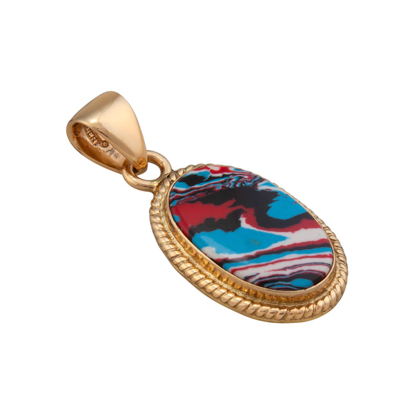 Charles Albert Alchemia Blue Fordite Oval Rope Pendant Alchemia Pendants