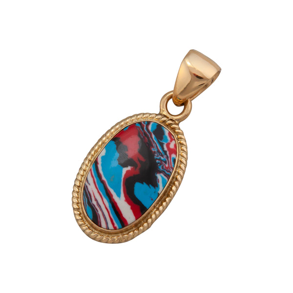 Charles Albert Alchemia Blue Fordite Oval Rope Pendant Alchemia Pendants