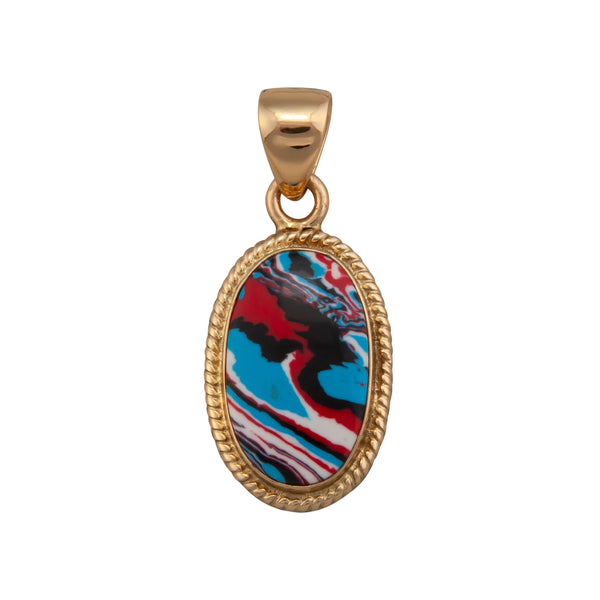 charles albert Alchemia Blue Fordite Oval Rope Pendant Alchemia Pendants