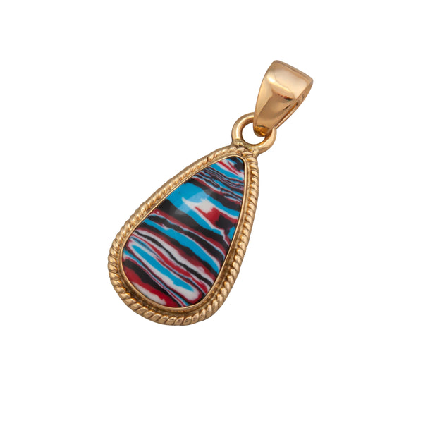 Charles Albert Alchemia Blue Fordite Teardrop Rope Pendant Alchemia Pendants