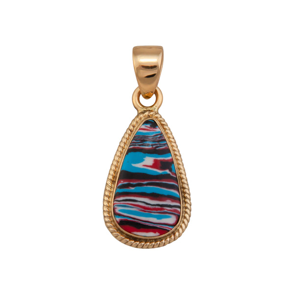 charles albert Alchemia Blue Fordite Teardrop Rope Pendant Alchemia Pendants