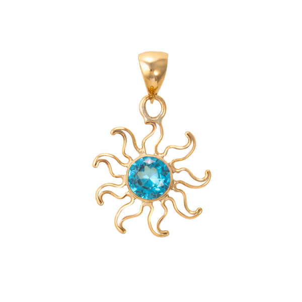 charles albert Alchemia Blue Topaz Sun Pendant Alchemia Pendants