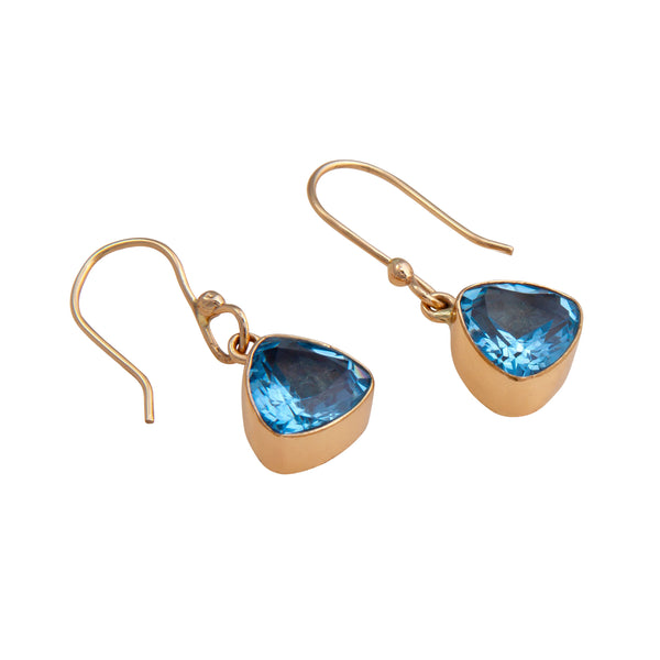 Charles Albert Alchemia Blue Topaz Trillion Drop Earrings Alchemia Earrings