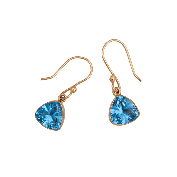 Charles Albert Alchemia Blue Topaz Trillion Drop Earrings Alchemia Earrings