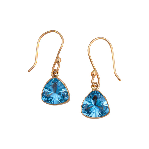 charles albert Alchemia Blue Topaz Trillion Drop Earrings Alchemia Earrings