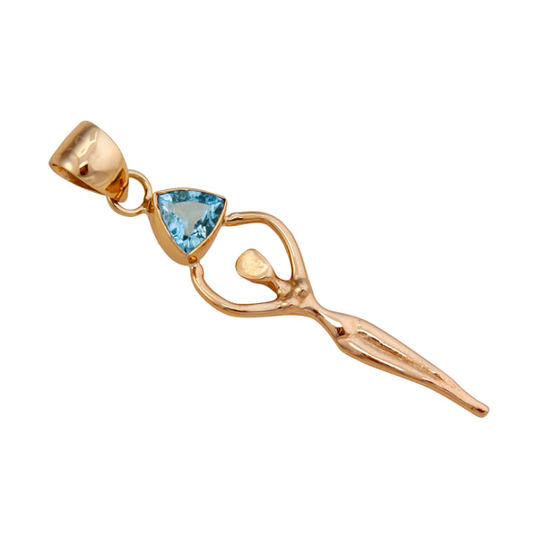 Charles Albert Alchemia Blue Topaz Trillion Goddess Pendant Alchemia Pendants