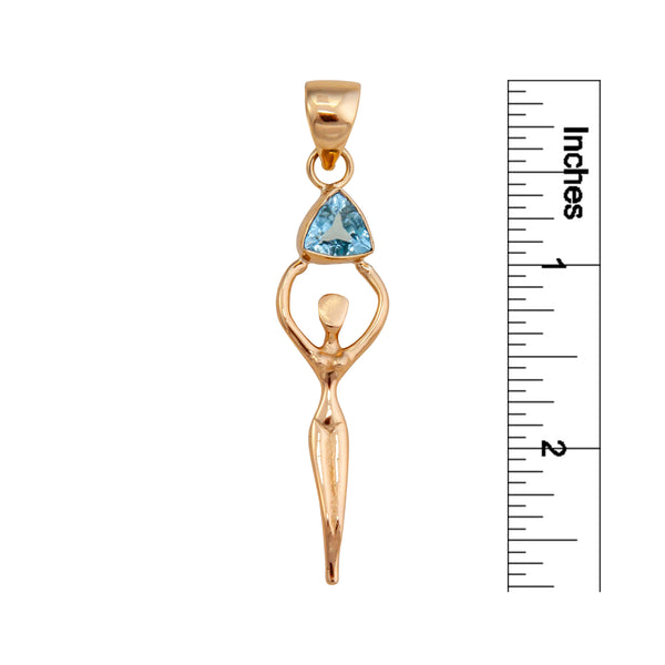Charles Albert Alchemia Blue Topaz Trillion Goddess Pendant Alchemia Pendants