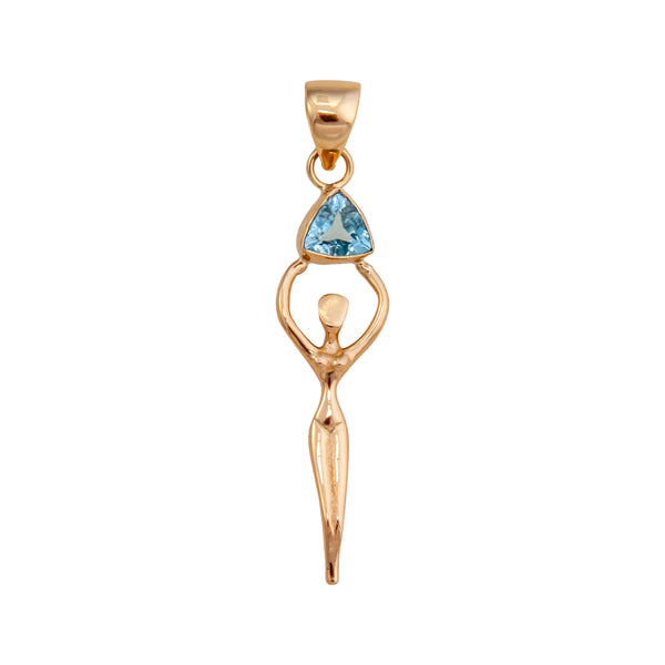 charles albert Alchemia Blue Topaz Trillion Goddess Pendant Alchemia Pendants