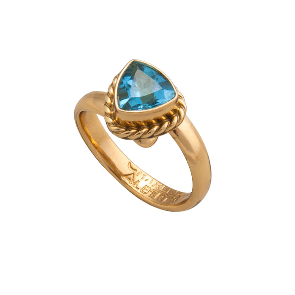 Charles Albert Alchemia Blue Topaz Trillion Rope Adjustable Ring Alchemia Rings