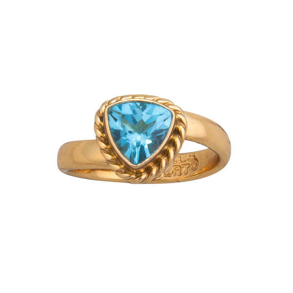charles albert Alchemia Blue Topaz Trillion Rope Adjustable Ring Alchemia Rings