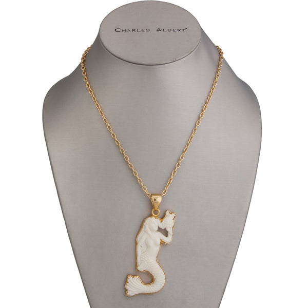 Charles Albert Alchemia Bone Mermaid Pendant Alchemia Pendants