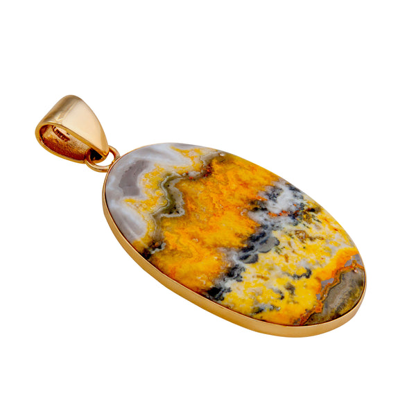 Charles Albert Alchemia Bumblebee Jasper Oval Pendant Alchemia Pendants