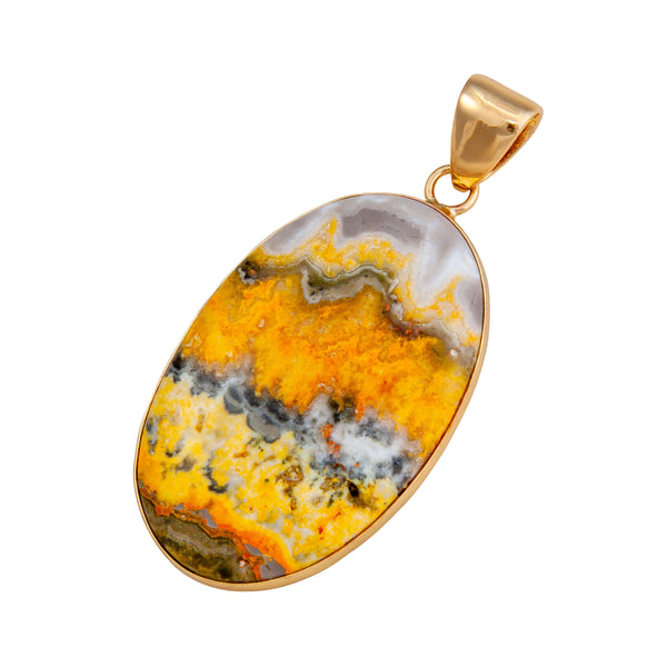 Charles Albert Alchemia Bumblebee Jasper Oval Pendant Alchemia Pendants