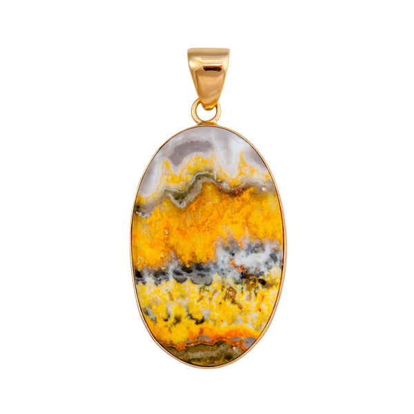 charles albert Alchemia Bumblebee Jasper Oval Pendant Alchemia Pendants