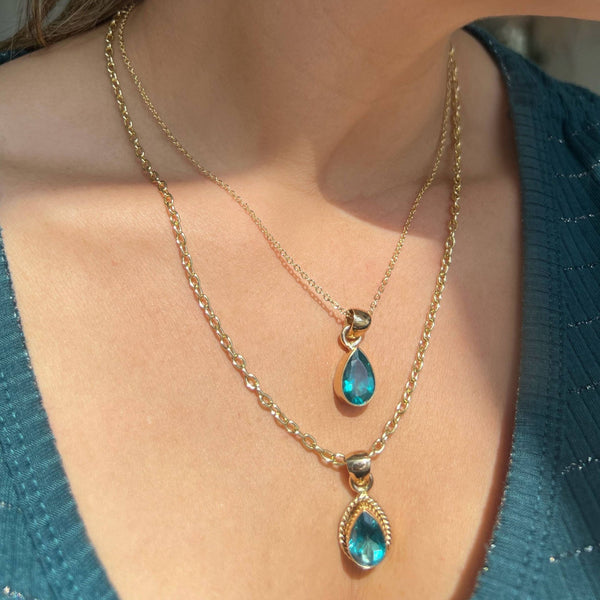 Charles Albert Alchemia Chrome Dioptase Teardrop Rope Pendant Alchemia Pendants