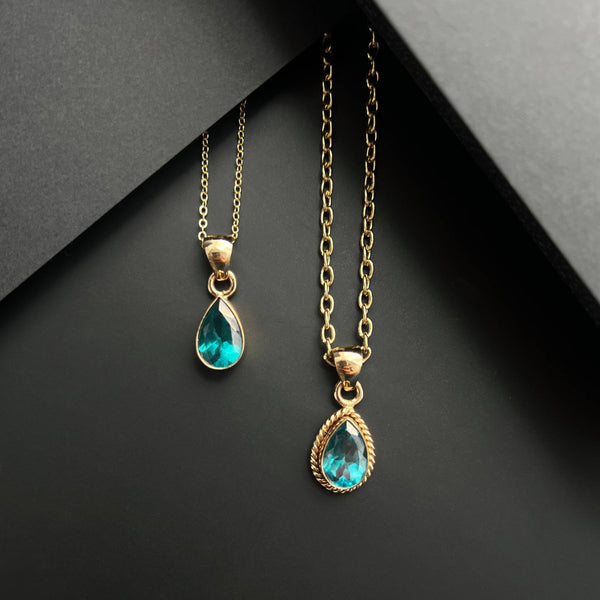 Charles Albert Alchemia Chrome Dioptase Teardrop Rope Pendant Alchemia Pendants