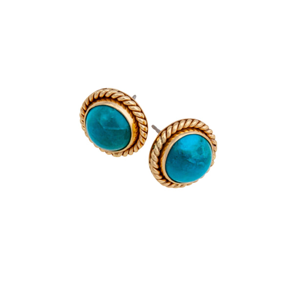 Charles Albert Alchemia Chrysocolla Post Earrings Alchemia Earrings
