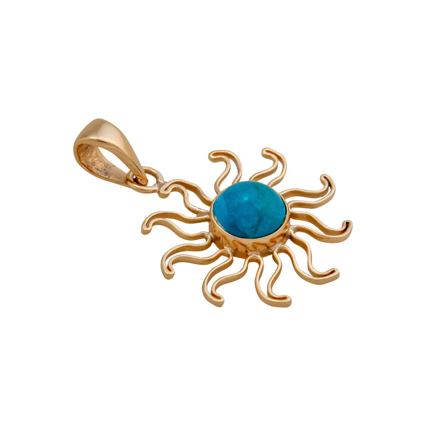 Charles Albert Alchemia Chrysocolla Sun Pendant Alchemia Pendants