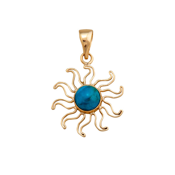 charles albert Alchemia Chrysocolla Sun Pendant Alchemia Pendants