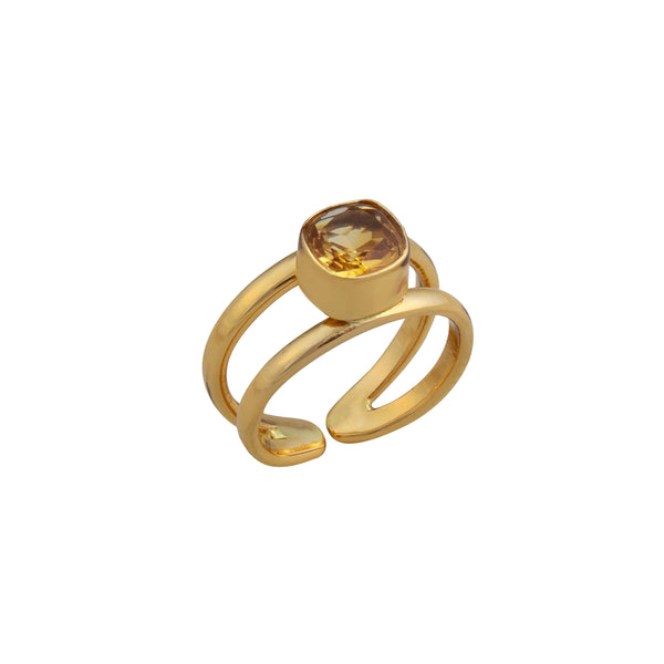 Charles Albert Alchemia Citrine Adjustable Cuff Ring Alchemia Rings
