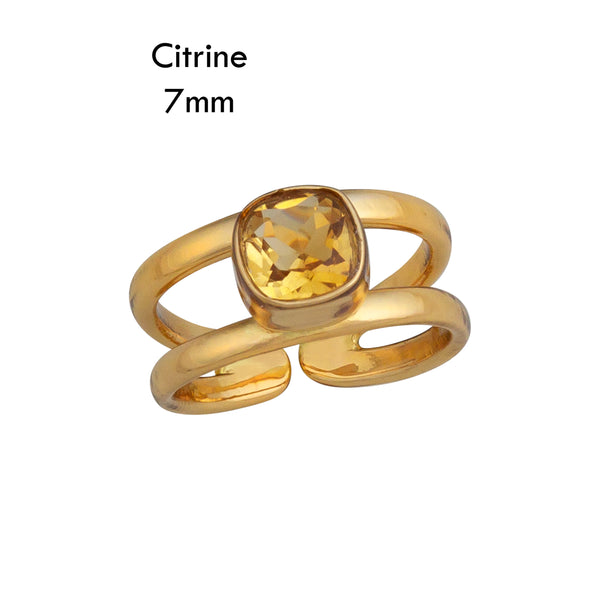 Charles Albert Alchemia Citrine Adjustable Cuff Ring Alchemia Rings