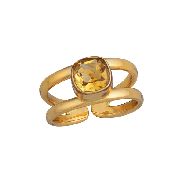 charles albert Alchemia Citrine Adjustable Cuff Ring Alchemia Rings
