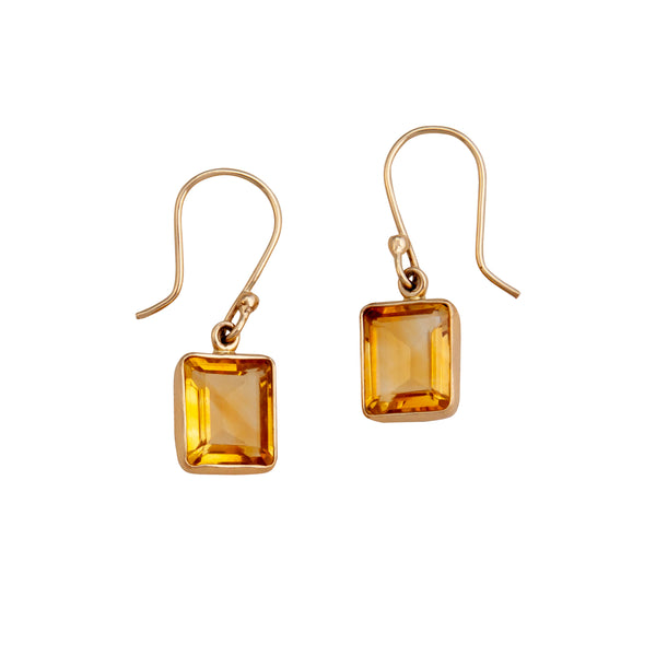 Charles Albert Alchemia Citrine Rectangle Drop Earrings Alchemia Earrings