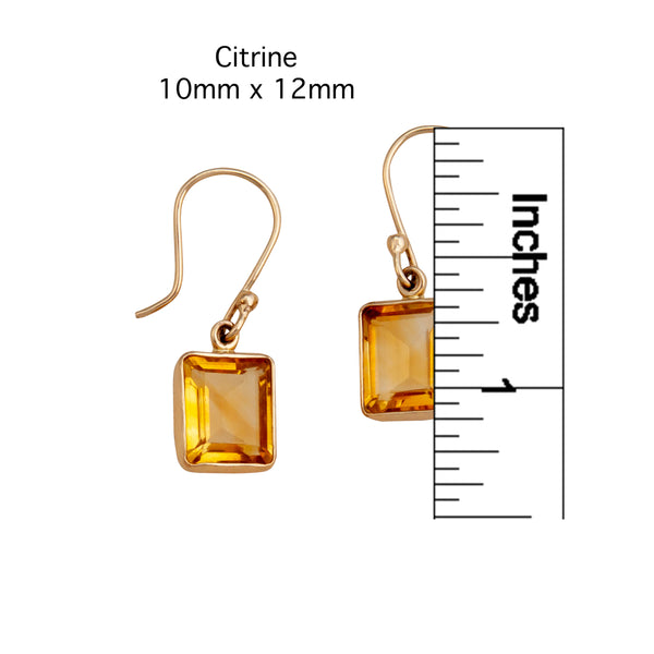 Charles Albert Alchemia Citrine Rectangle Drop Earrings Alchemia Earrings