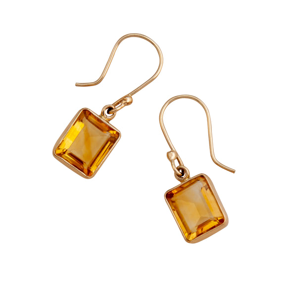 charles albert Alchemia Citrine Rectangle Drop Earrings Alchemia Earrings