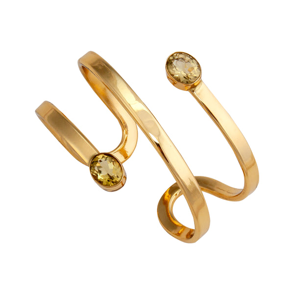 Charles Albert Alchemia Citrine Wrap Cuff Alchemia Bracelets + Cuffs