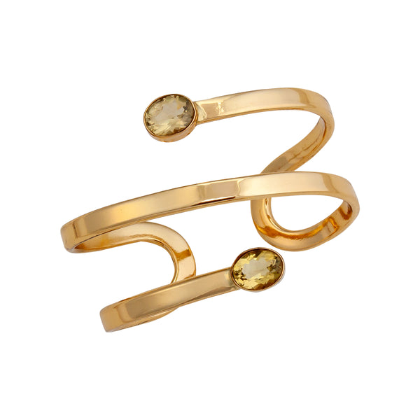 charles albert Alchemia Citrine Wrap Cuff Alchemia Bracelets + Cuffs