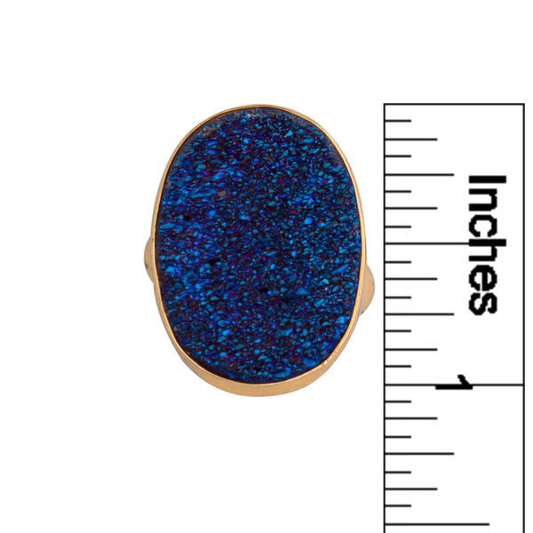 Charles Albert Alchemia Cobalt Blue Druzy Adjustable Ring Alchemia Rings