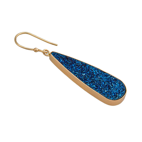 Charles Albert Alchemia Cobalt Blue Druzy Teardrop Earrings Alchemia Earrings