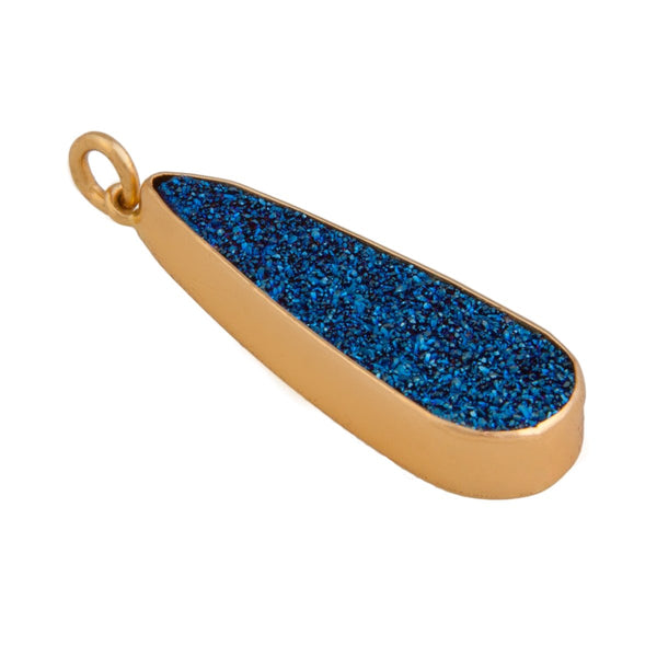 Charles Albert Alchemia Cobalt Blue Druzy Teardrop Pendant Alchemia Pendants