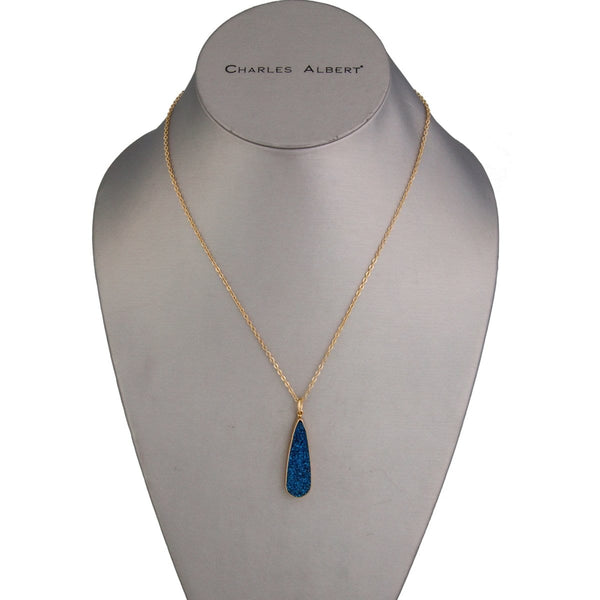 Charles Albert Alchemia Cobalt Blue Druzy Teardrop Pendant Alchemia Pendants