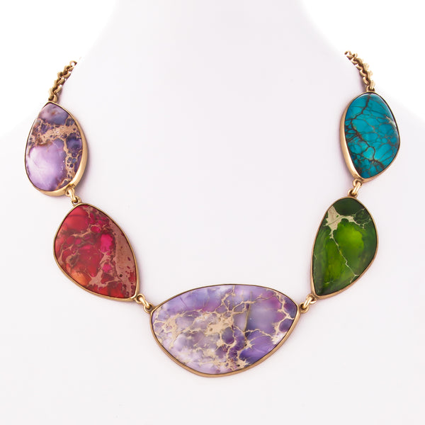 Charles Albert Alchemia Color-Enhanced Multi-Jasper Necklace 30% Off - Discontinued Items