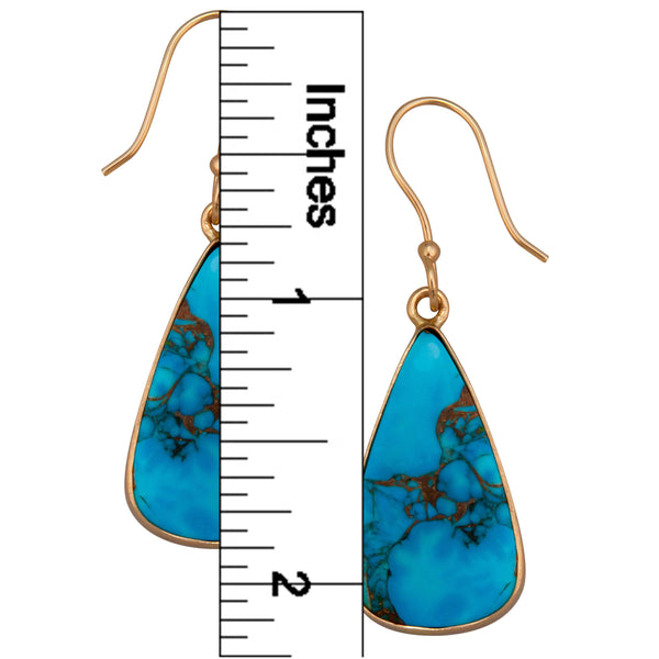 Charles Albert Alchemia Copper Infused Turquoise Drop Earrings Alchemia Earrings