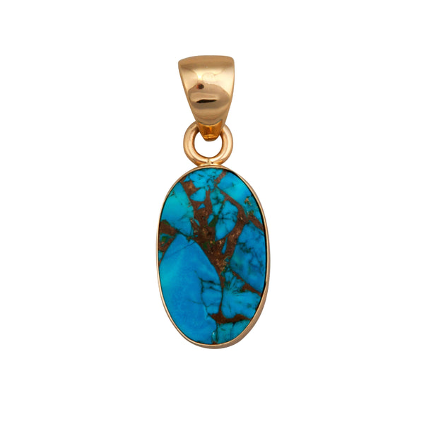 charles albert Alchemia Copper Infused Turquoise Oval Pendant Alchemia Pendants