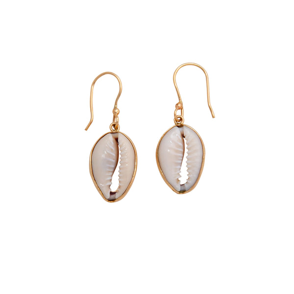 charles albert Alchemia Cowry Shell Drop Earrings Alchemia Earrings