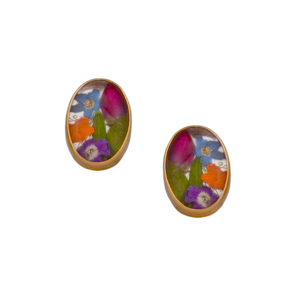 charles albert Alchemia Dried Flower Resin Post Earrings Alchemia Earrings