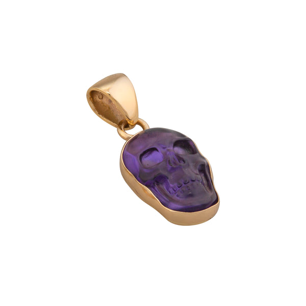 Charles Albert Alchemia Extra Small Amethyst Skull Pendants Alchemia Pendants