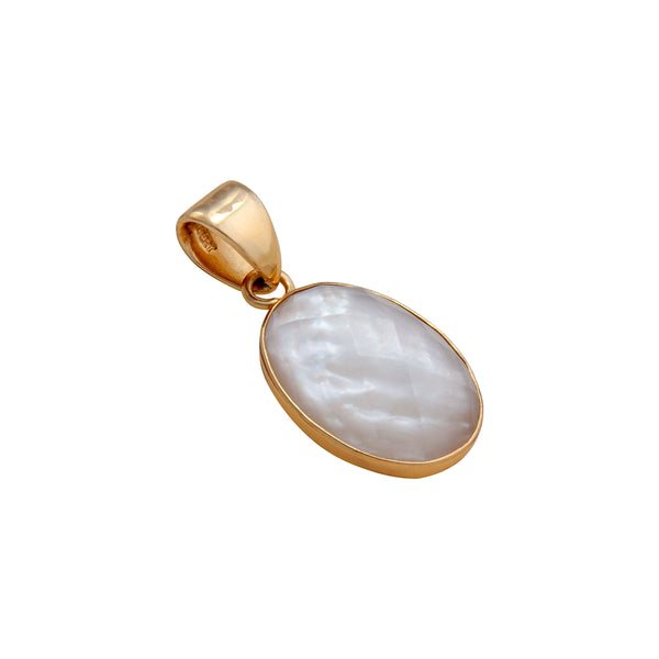 Charles Albert Alchemia Faceted Mother Of Pearl Oval Pendant Alchemia Pendants