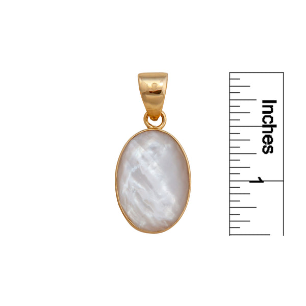 Charles Albert Alchemia Faceted Mother Of Pearl Oval Pendant Alchemia Pendants