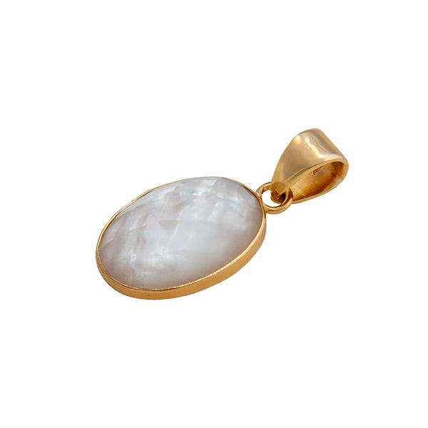 Charles Albert Alchemia Faceted Mother Of Pearl Oval Pendant Alchemia Pendants