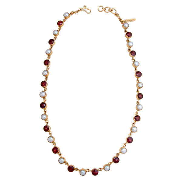 charles albert Alchemia Garnet and Pearl Necklace Alchemia Necklaces charles albert Alchemia Garnet and Pearl Necklace Alchemia Necklaces